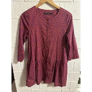 Gudrun Sjoden Polka Dot Full Button With Pockets Tunic Size S - EUC!